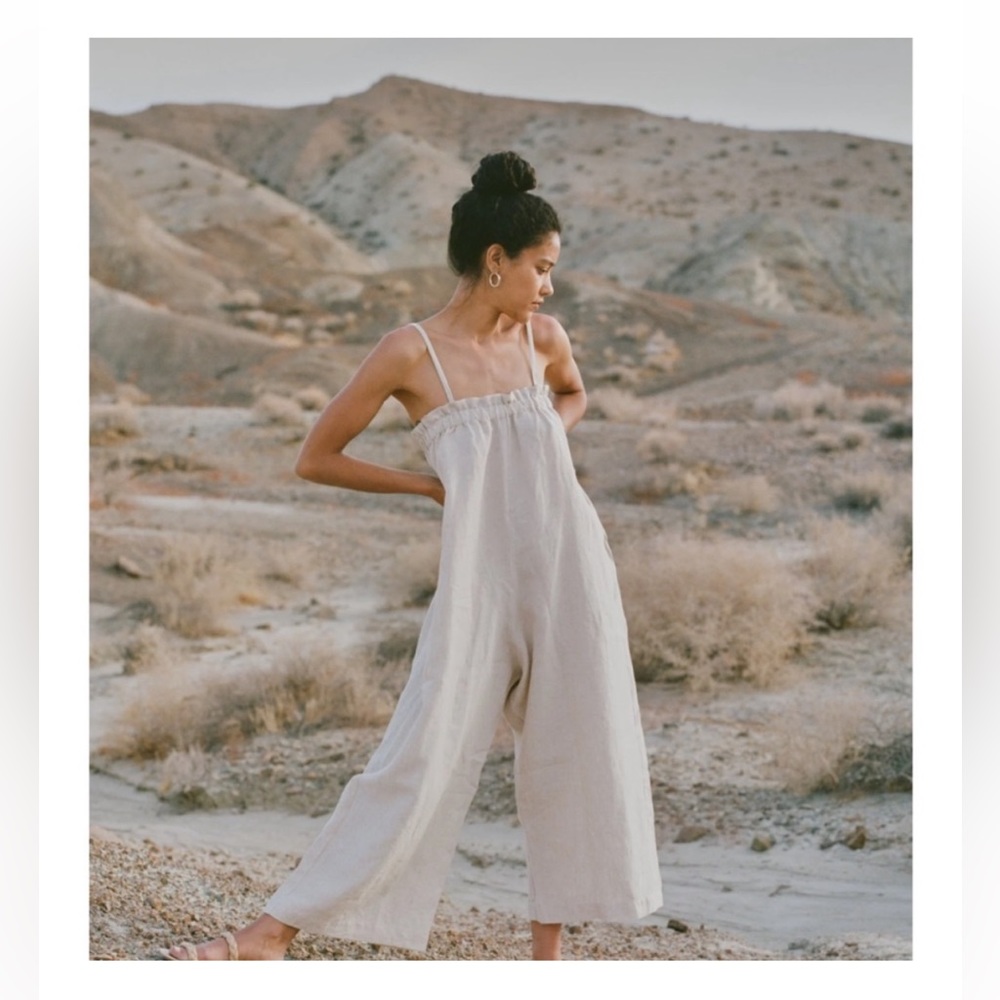 Ozma Deia Linen Jumpsuit in Ivory